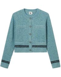 B+ AB - Stripe-Detail Bouclé Cardigan - Lyst