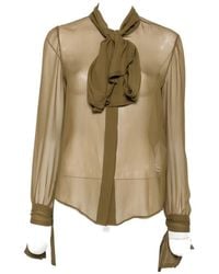 Saint Laurent - Long-Sleeves Blouse - Lyst