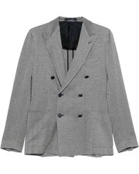Tagliatore - Herringbone Double-Breasted Blazer - Lyst