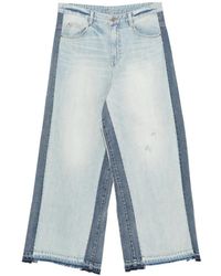 JNBY - Colour-Block Wide-Leg Jeans - Lyst