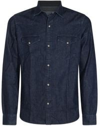 Canali - Chemise D'Inspiration Western En Jean - Lyst