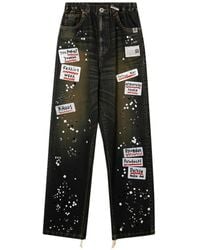Maison Mihara Yasuhiro - Sticker-Patch Stud-Embellished Jeans - Lyst