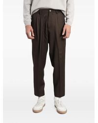 Low Brand - Zen Pleated Tapered Trousers - Lyst