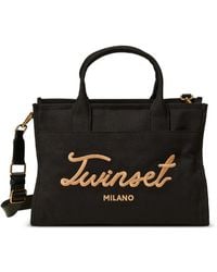 Twinset - Logo Cotton Tote Bag - Lyst