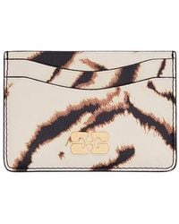 Ganni - Bou Zebra-Print Card Holder - Lyst