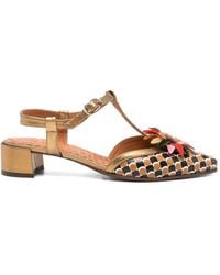 Chie Mihara - Heleni Floral-Appliqué T-Bar Pumps - Lyst