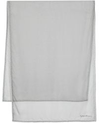 Giorgio Armani - Semi-doorzichtige Sjaal Met Logo - Lyst