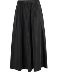 Aspesi - Pleated Elasticated-Waist Midi Skirt - Lyst