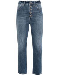 Dondup - Jeans crop a vita alta Koons - Lyst