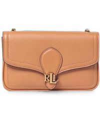 Ralph Lauren - Logo-Plaque Grained Shoulder Bag - Lyst