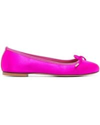 SCAROSSO - Carla Bow-Detail Ballerina Shoes - Lyst