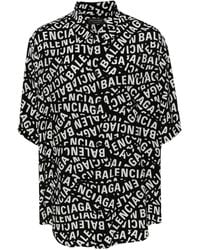 Balenciaga - Camicia a maniche corte con stampa - Lyst