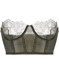 Maison Close - Top tipo bustier con ribete de encaje - Lyst