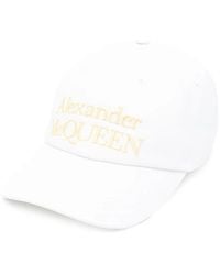 McQueen - Embroidered-Logo Cotton Cap - Lyst