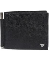 Tom Ford - T-Line Textured Leather Money-Clip Wallet - Lyst