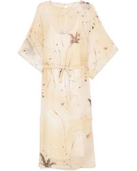 Peserico - Midi-Jurk Met Print - Lyst