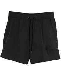 James Perse - Palm-Embroidered Deck Shorts - Lyst