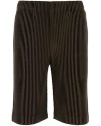 Homme Plissé Issey Miyake - Plissé-Effect Bermuda Shorts - Lyst