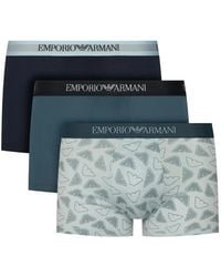 Emporio Armani - Logo-Waistband Pack-Of-Three Boxers (Set Of Three) - Lyst