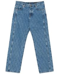 Balmain - Gewatteerde Straight Jeans - Lyst
