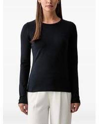 Trussardi - Logo-Embroidered Long-Sleeve T-Shirt - Lyst