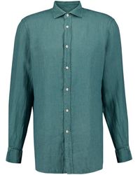 Boglioli - Classic-Collar Linen Shirt - Lyst