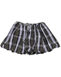 Patou - Tartan-Print Bubble-Hem Skirt - Lyst