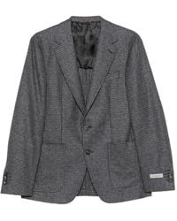 Canali - Houndstooth Wool Blazer - Lyst