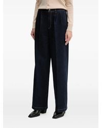 Ouí - Jean Ample Crop À Pinces - Lyst