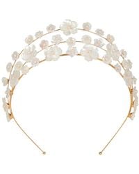 Jennifer Behr - Jenette Floral-Appliqué Crown - Lyst
