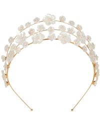 Jennifer Behr - Jenette Floral-Appliqué Crown - Lyst