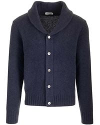 Al Duca d'Aosta - Shawl-Collar Merino Cardigan - Lyst