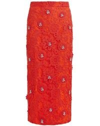 Essentiel Antwerp - Floral Rhinestone Midi Skirt - Lyst
