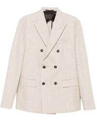Incotex - Blazer Doppiopetto A Quadri - Lyst