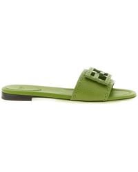 Fendi - Flache Selleria Baguette Sandalen - Lyst
