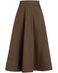 Patou - Falda midi de tejido gabardina y algodón orgánico - Lyst