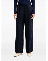 GANT - Elasticated-Waist Palazzo Pants - Lyst