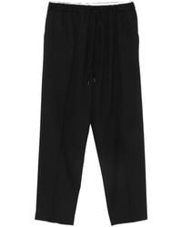 MM6 by Maison Margiela - Drawstring-Waist Logo-Patch Trousers - Lyst