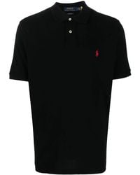 Polo Ralph Lauren - Short-Sleeved Logo-Embroidered Custom-Fit Cotton-Piqué Polo Shirt - Lyst