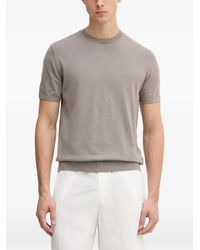 ARMANI EXCHANGE - Logo-Embroidered Knitted T-Shirt - Lyst