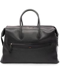 Santoni - Grained-Leather Holdall - Lyst