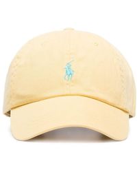 purple polo hat with yellow horse