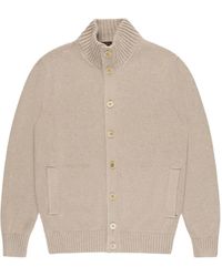 Zanone - Button-Up Funnel-Neck Cardigan - Lyst