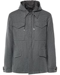 Eleventy - Multi-Pocket Hooded Jacket - Lyst