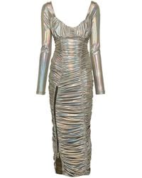 MITILIANE COUTURE - Maxikleid Mit Holografischem Effekt - Lyst