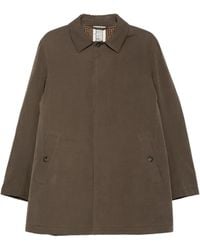 L'IMPERMEABILE - Abrigo Brando Con Botones Y Cuello Camisero - Lyst