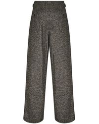 Max Mara - Herringbone-Pattern Pleated Trousers - Lyst