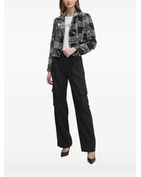 Guess - Chaqueta biker con motivo pied de poule - Lyst