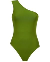 ‎Taller Marmo - Yacare One-Shoulder Fringed Swimsuit - Lyst
