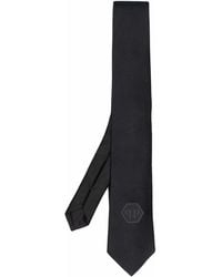 Philipp Plein - Hexagon Logo-Patch Silk Tie - Lyst